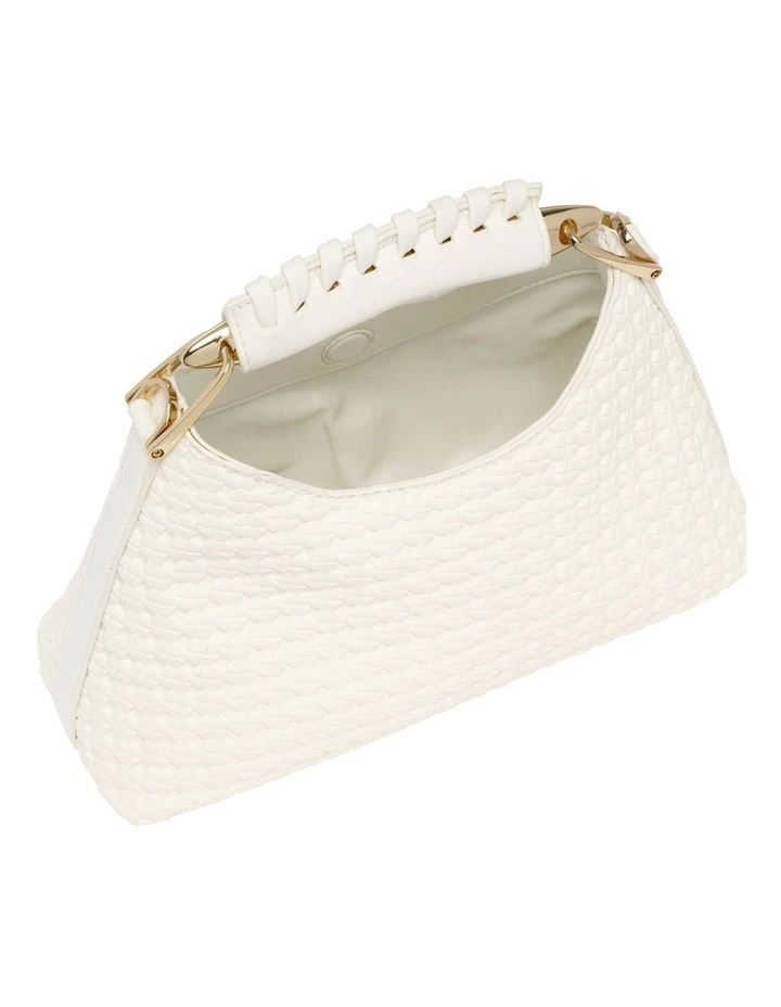 Clover Top Handle Bag in Cream image 4