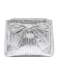 Bow Clutch in Silver