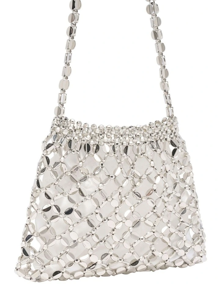 Beaded Bag in Silver image 2
