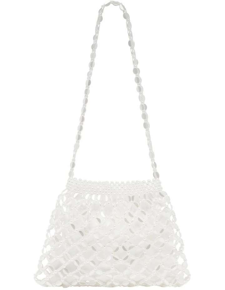 Beaded Bag in White image 1