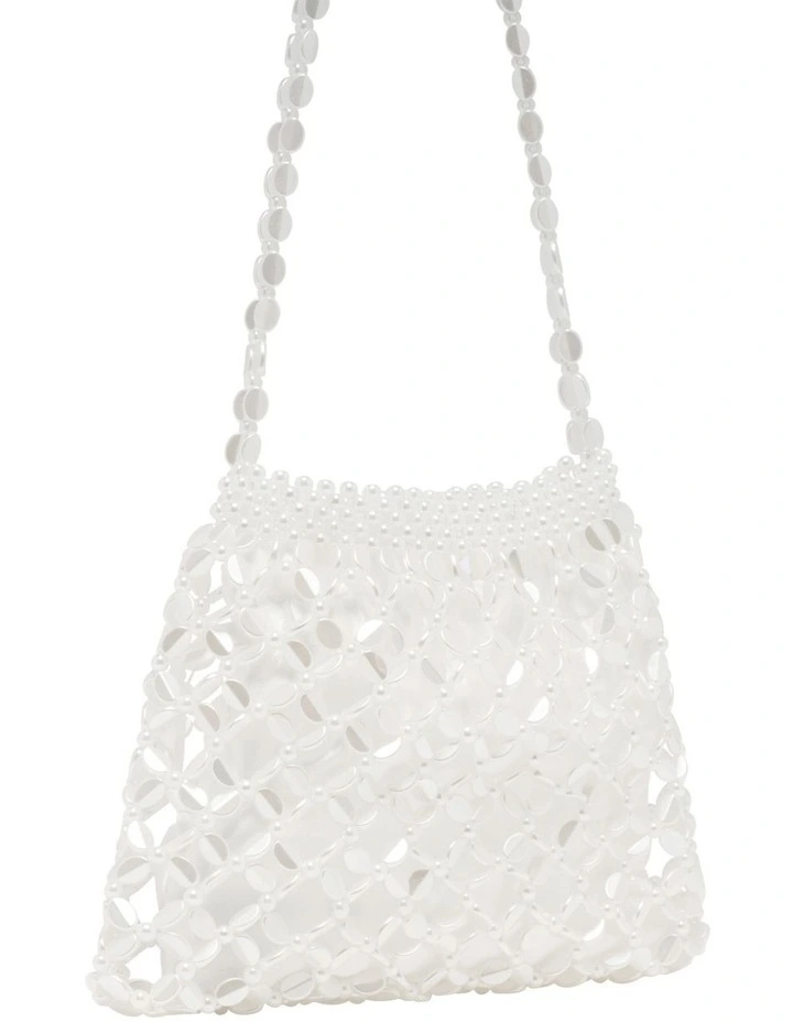 Beaded Bag in White image 2