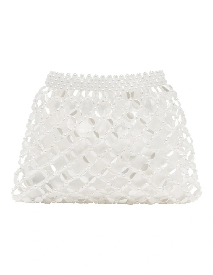 Beaded Bag in White image 3