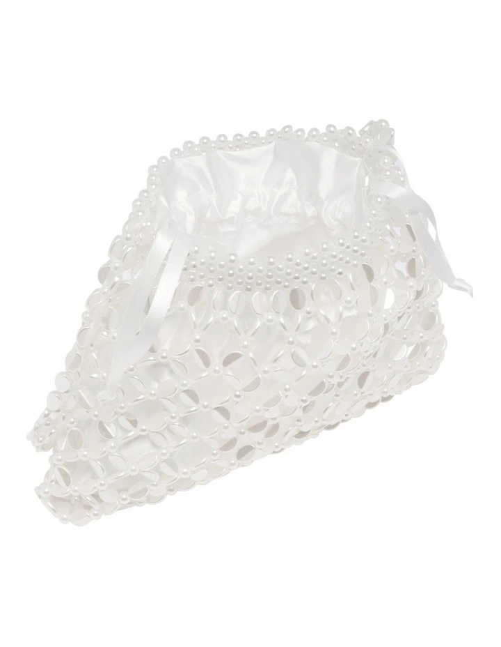 Beaded Bag in White image 4