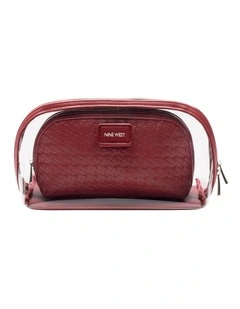 Bloom Cosmetic Bag Set in Wine
