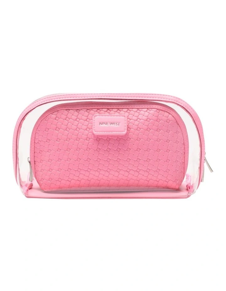 Bloom Cosmetic Bag Set in Pink image 1