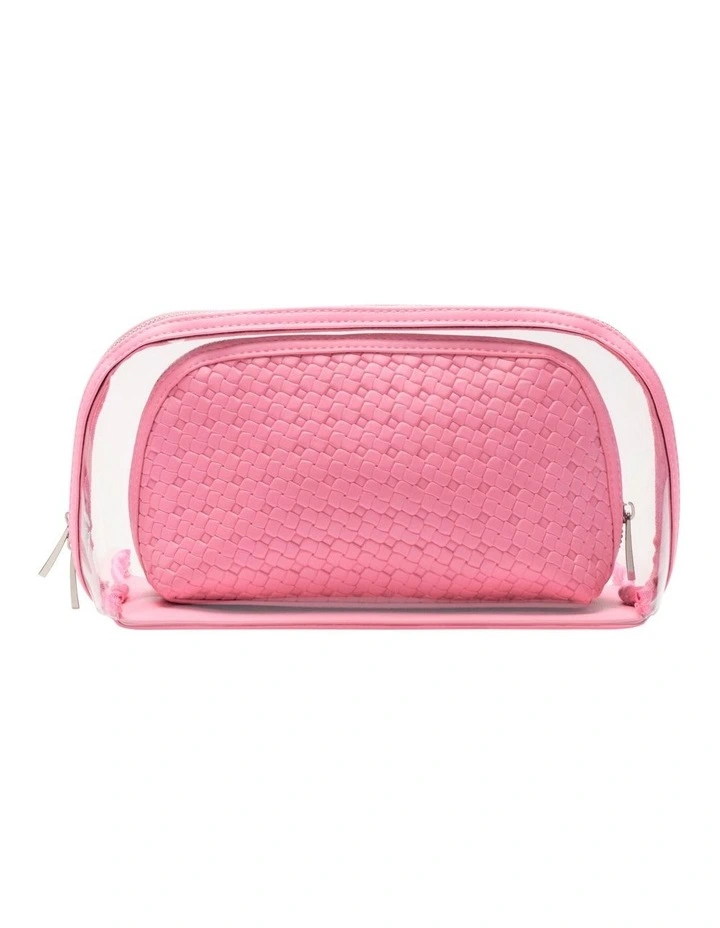 Bloom Cosmetic Bag Set in Pink image 5