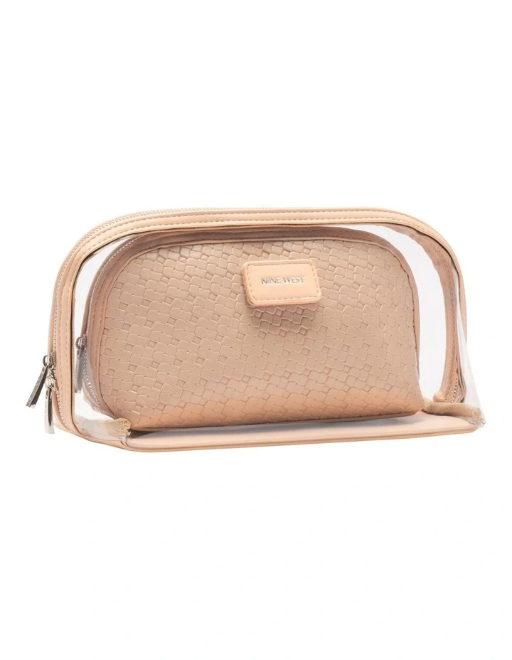 Bloom Cosmetic Bag Set in Natural image 2