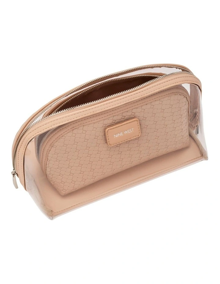 Bloom Cosmetic Bag Set in Natural image 4