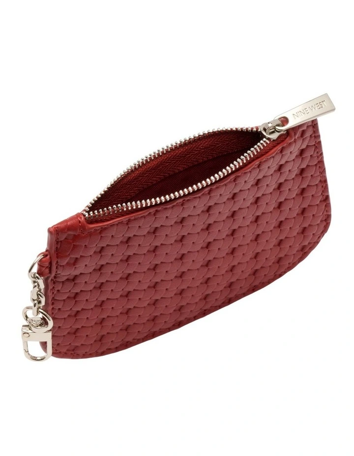 Curved Coin Purse in Wine image 4