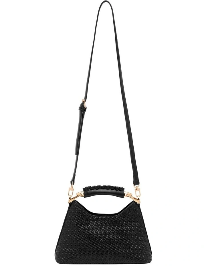 Clover Top Handle Bag in Black image 3