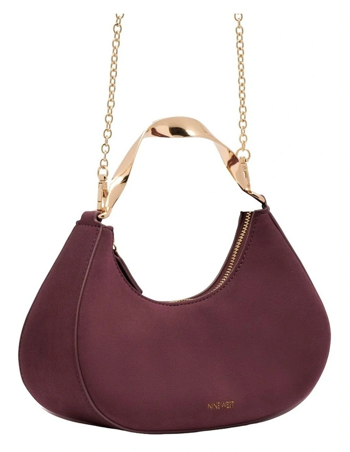 Camille Top Handle Bag in Burgundy image 2