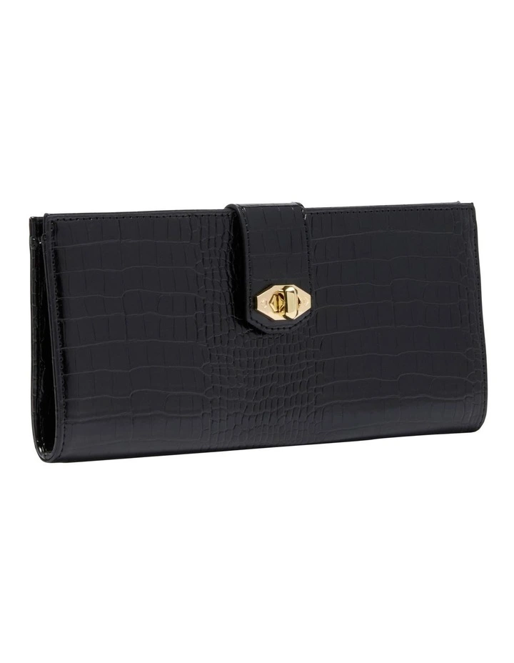 Sleek Fold Clutch in Black image 2