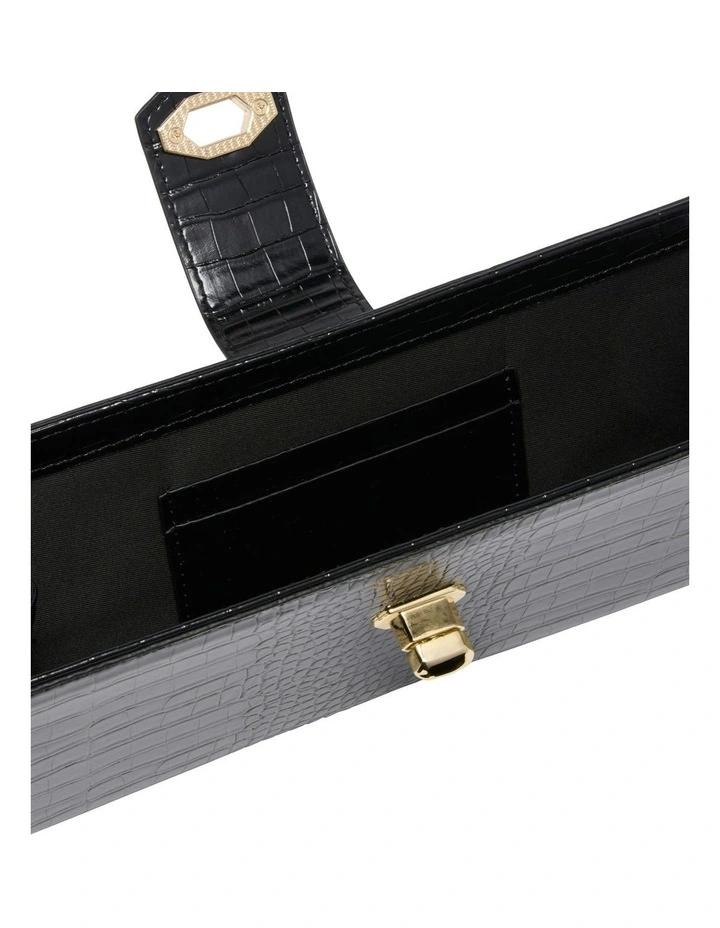 Sleek Fold Clutch in Black image 3
