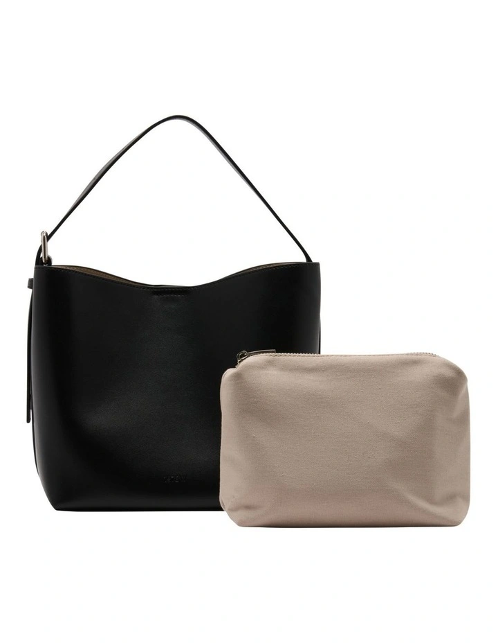 Slouch Tote Bag in Black image 2