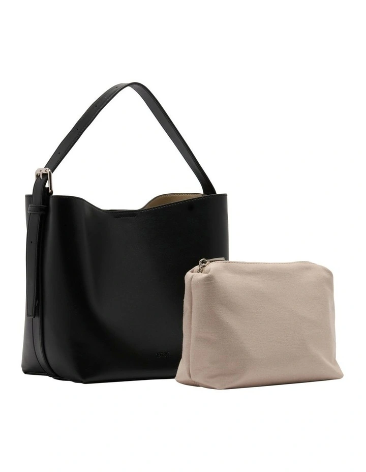 Slouch Tote Bag in Black image 3