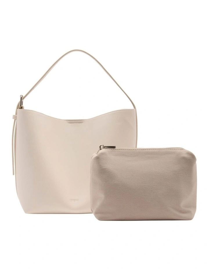 Slouch Tote Bag in Ivory image 2