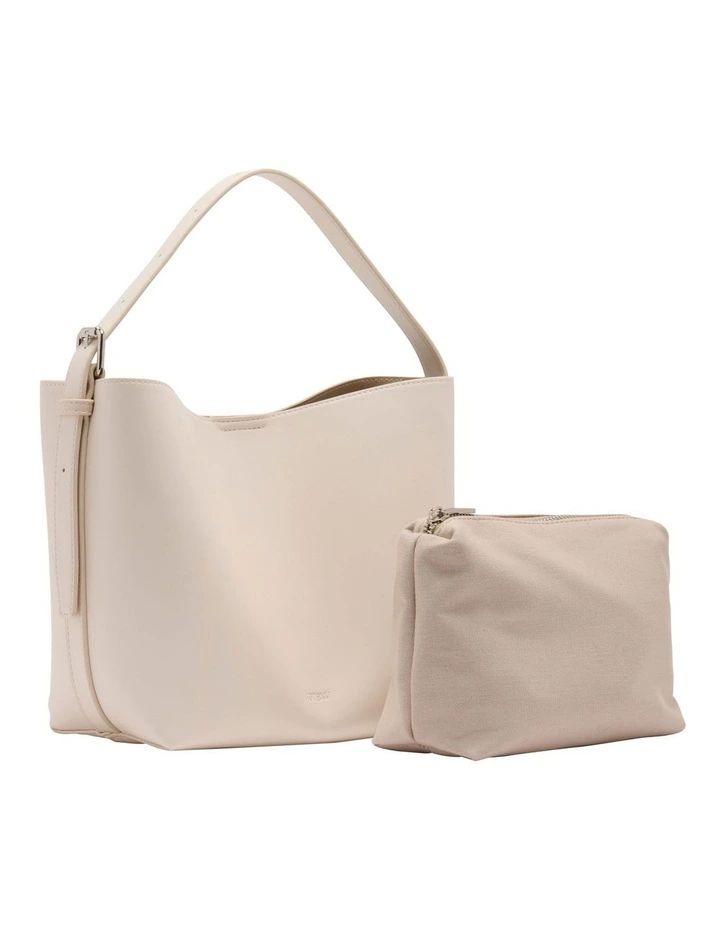 Slouch Tote Bag in Ivory image 3