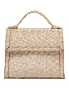 Isla Crossbody Bag in Gold Fabric