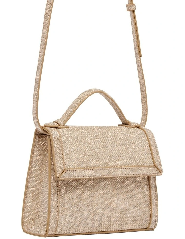 Isla Crossbody Bag in Gold Fabric image 2