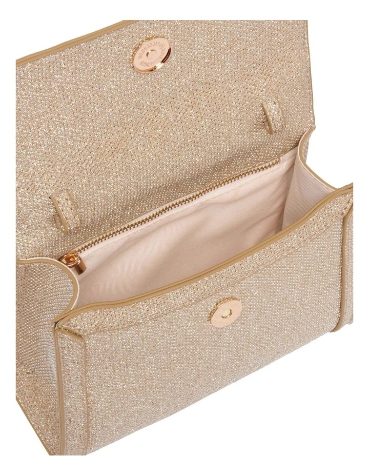 Isla Crossbody Bag in Gold Fabric image 4