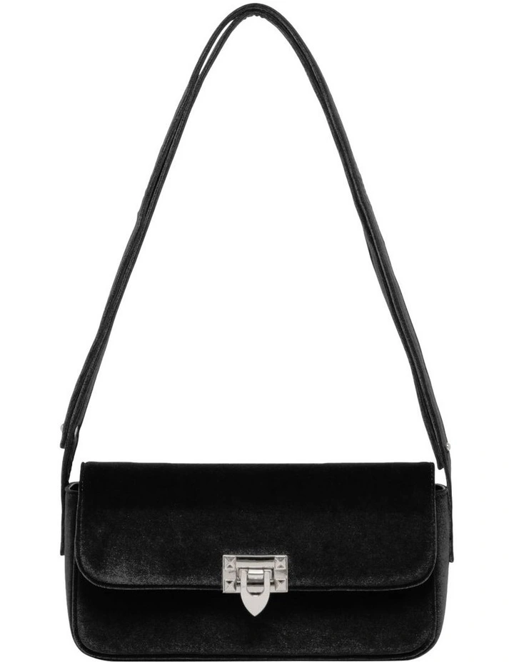 Two Tone Border Shoulder Bag in Black image 1