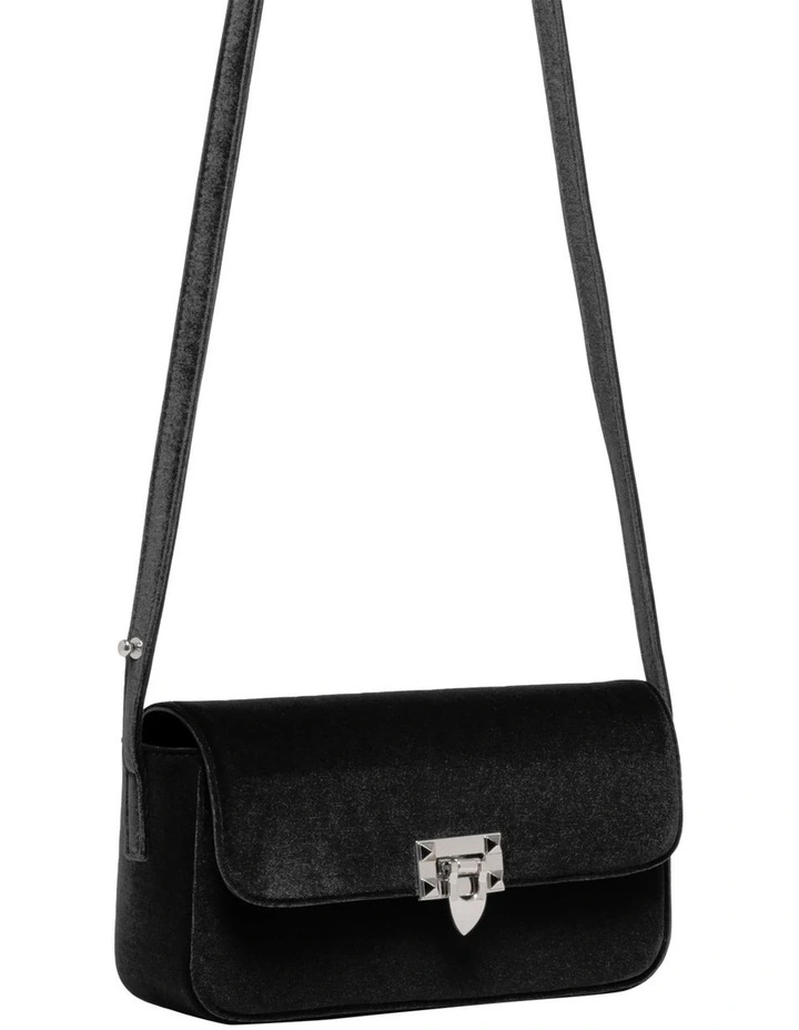 Two Tone Border Shoulder Bag in Black image 2