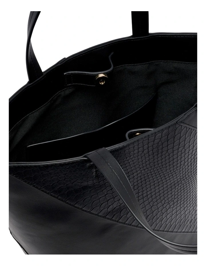 Torin Tote Bag in Black image 4