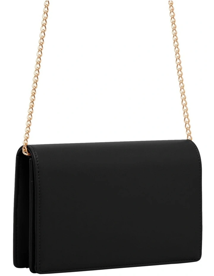Chain Wallet Crossbody Bag in Black image 2