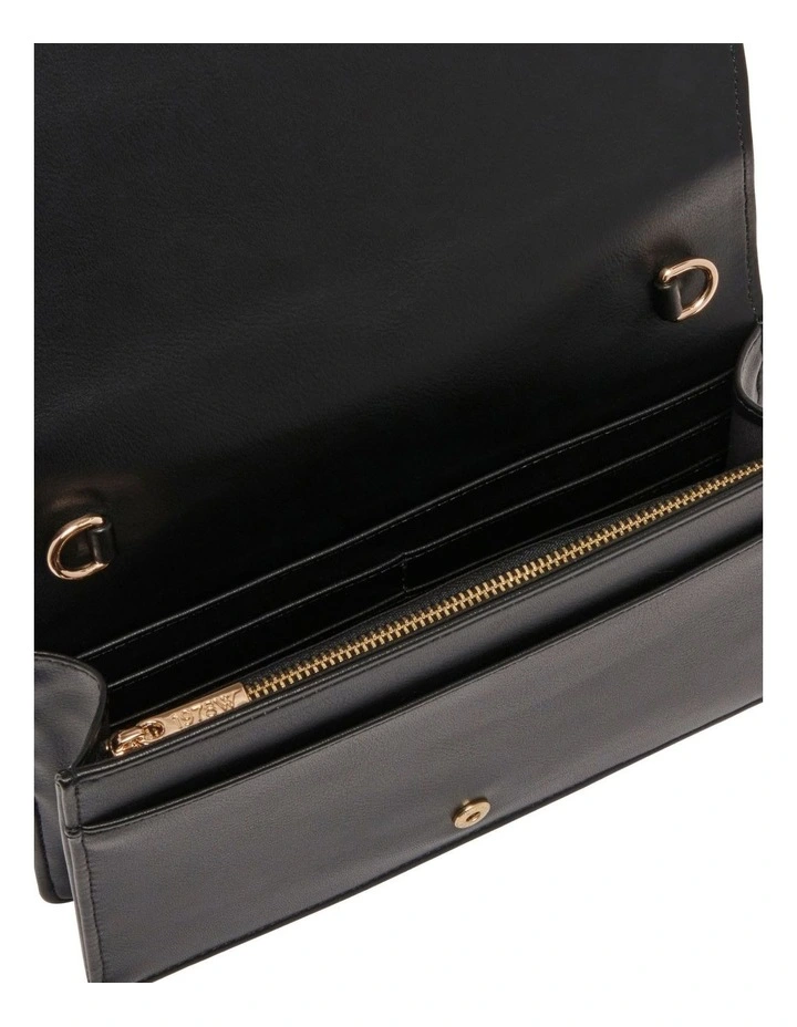 Chain Wallet Crossbody Bag in Black image 4