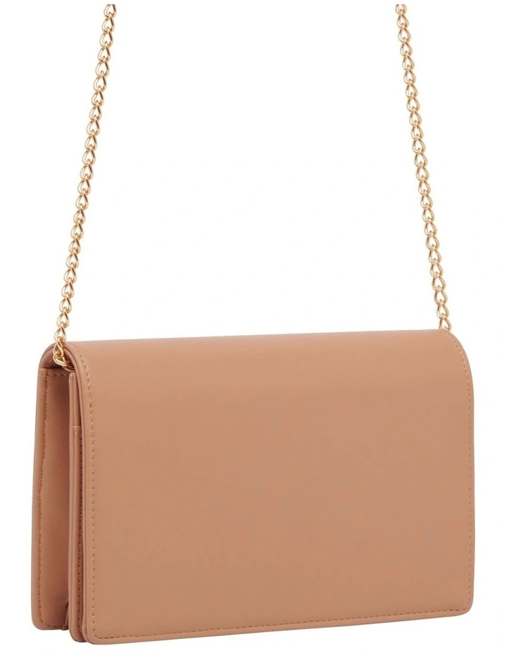 Chain Wallet Crossbody Bag in Nude image 2