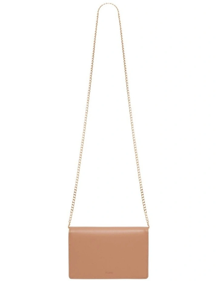 Chain Wallet Crossbody Bag in Nude image 3