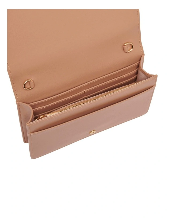 Chain Wallet Crossbody Bag in Nude image 4