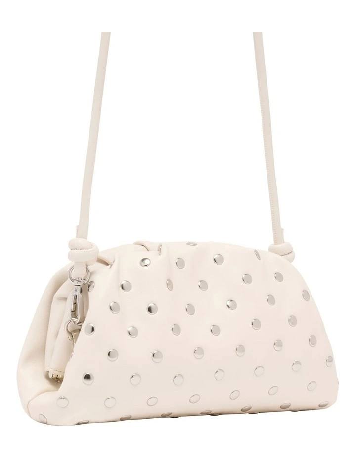 Aara Studded Clutch in White image 2