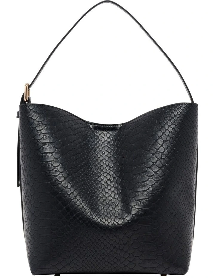 Slouch Tote in Black Croc image 1