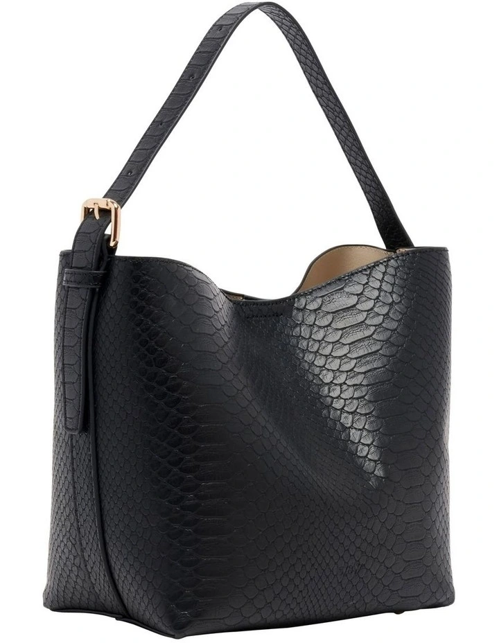 Slouch Tote in Black Croc image 2