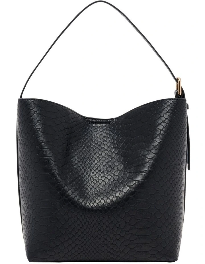 Slouch Tote in Black Croc image 5
