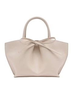 Alma Bow Mini Tote in Cream
