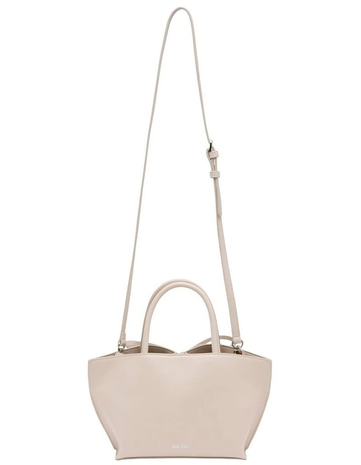 Alma Bow Mini Tote in Cream image 3