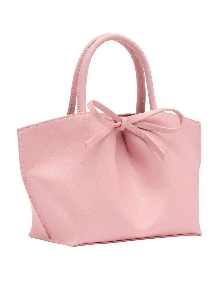 Alma Bow Mini Tote in Pink image 2