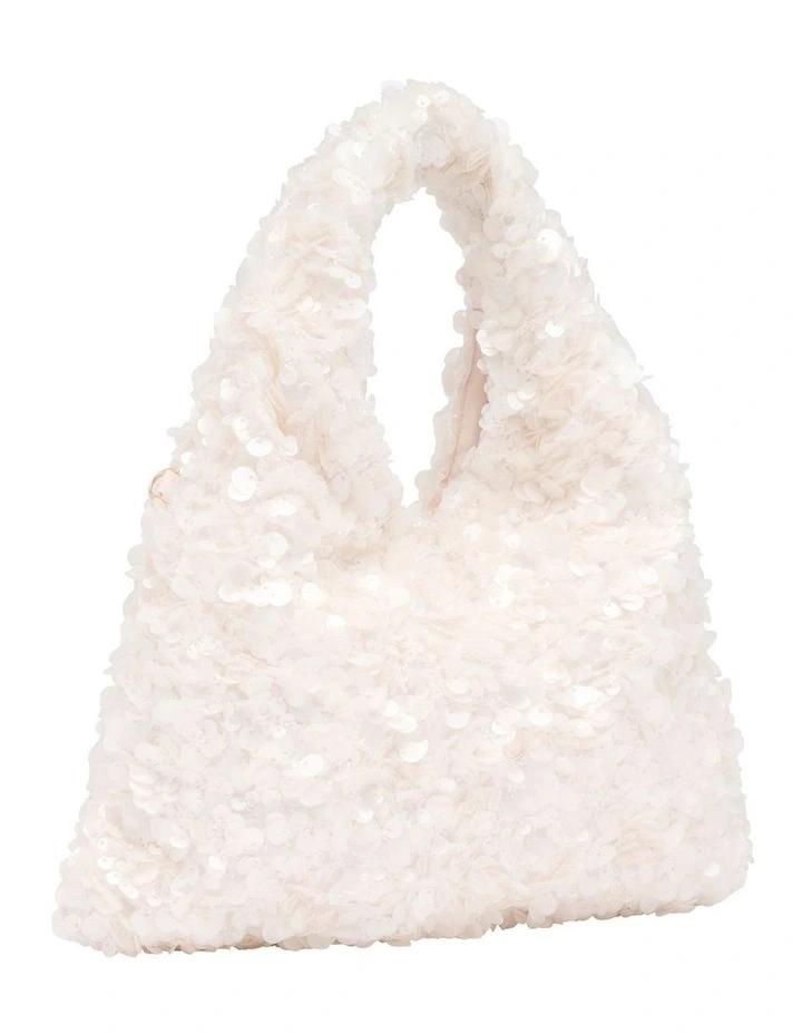 Sasha Sequin Bag in Cream image 2