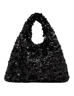 Sasha Sequin Bag in Black