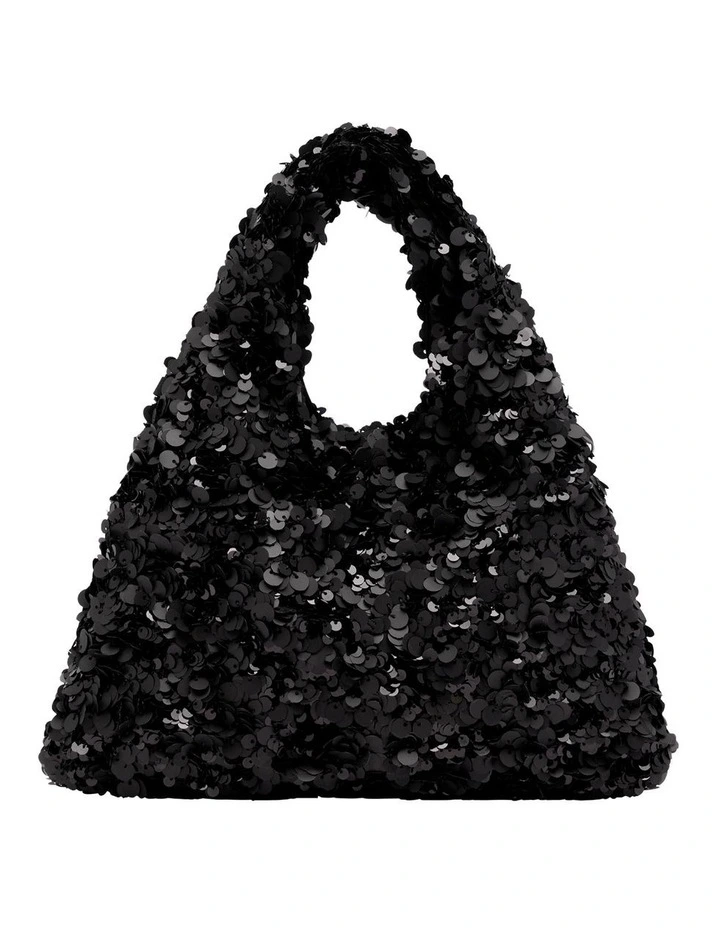 Sasha Sequin Bag in Black image 1