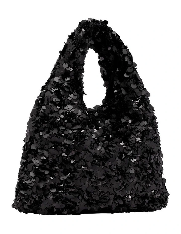 Sasha Sequin Bag in Black image 2