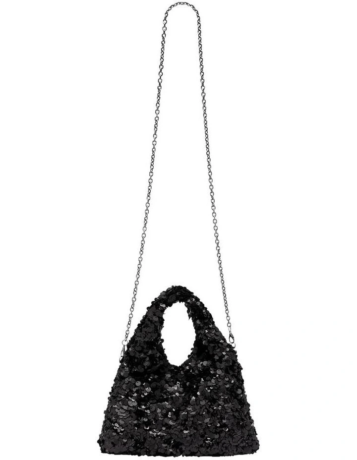 Sasha Sequin Bag in Black image 3