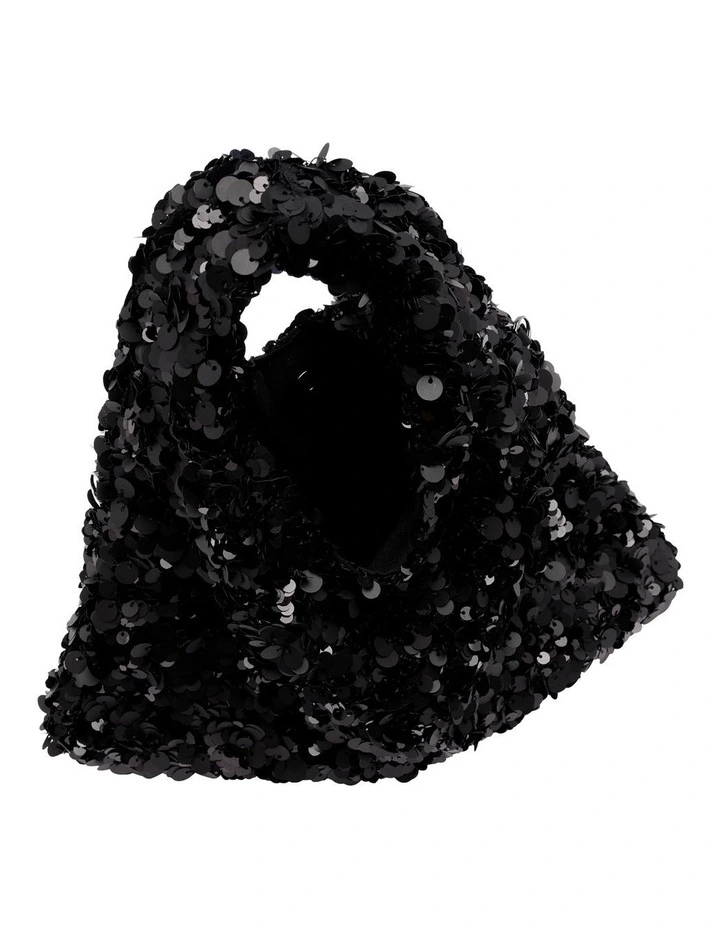 Sasha Sequin Bag in Black image 4