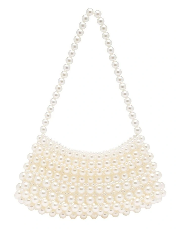 Bobbie Beaded Bag in Ivory image 1
