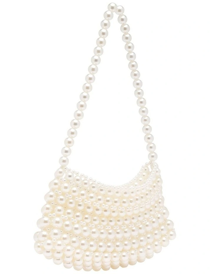 Bobbie Beaded Bag in Ivory image 2