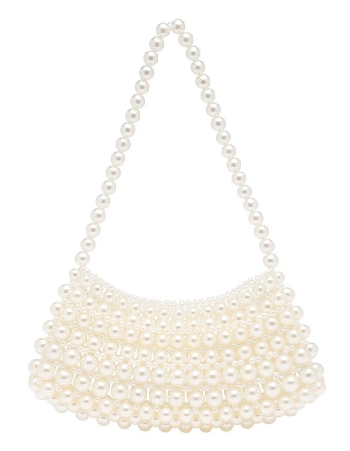 Bobbie Beaded Bag in Ivory image 4