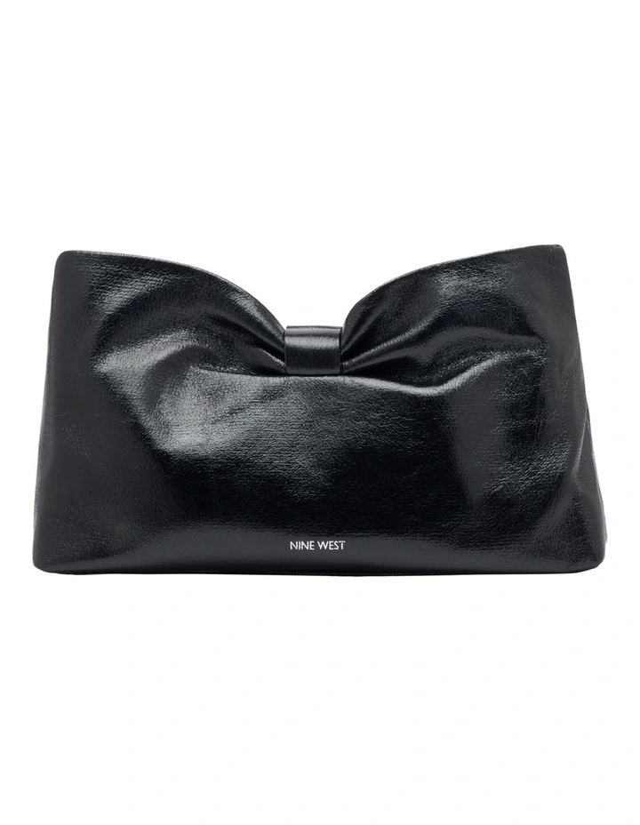 Bella Bow Clutch In Black image 1