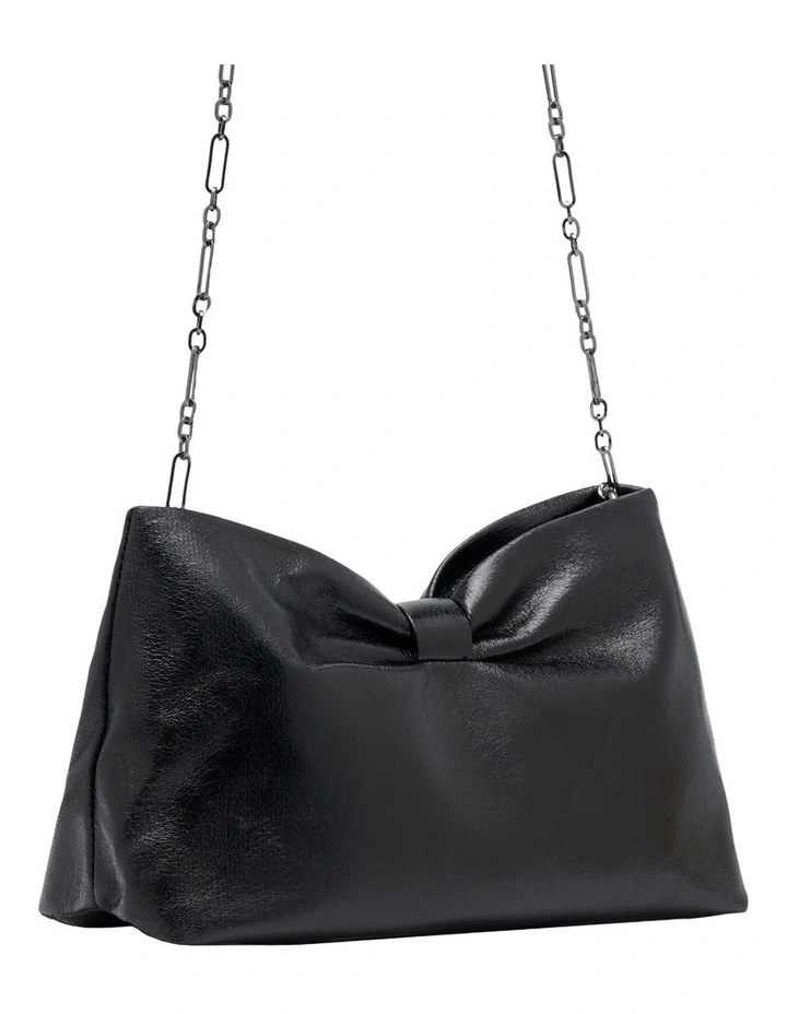Bella Bow Clutch In Black image 2